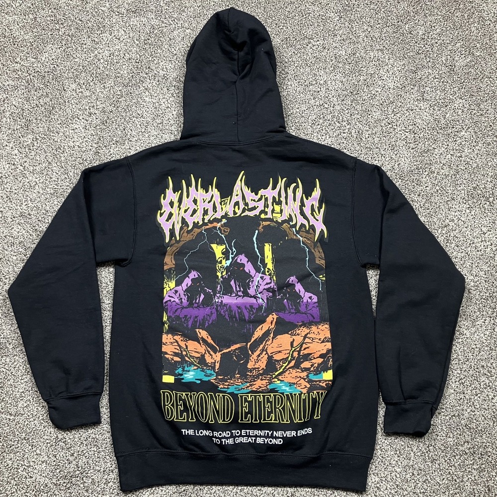 Vitriol Beyond Eternity Hoodie Mens Small‎ Black Everlasting Graphic Streetwear